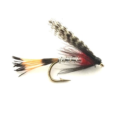6 x Black Spider Fly Fishing Wet Flies For Trout and Salmon