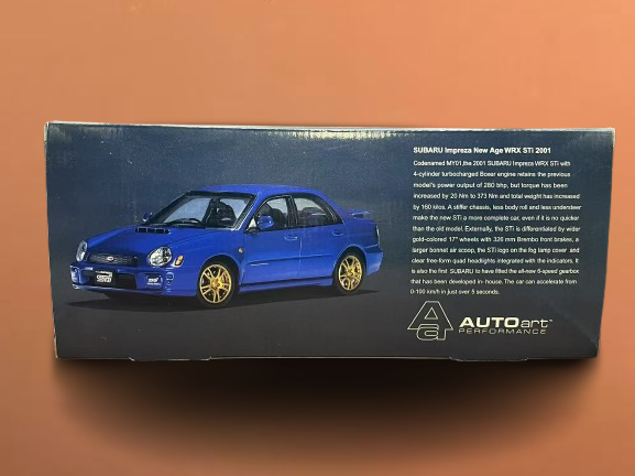 RARE* 1/18 AUTOart 2001 Subaru New Age Impreza WRX STI (White) JDM