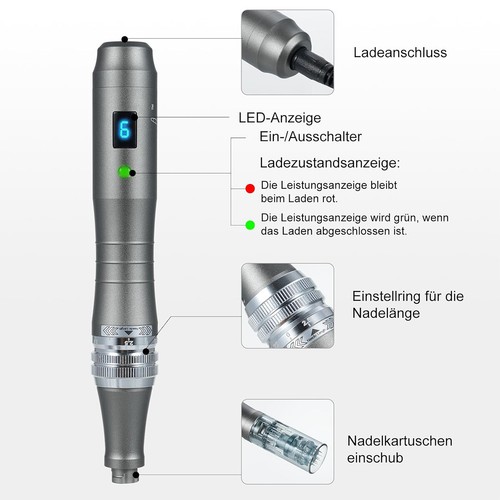 Microneedling Pen M8 Dr. Pen Professionelles Derma-Stift 6 Stufen Anti Falten-DE - Bild 9 von 19