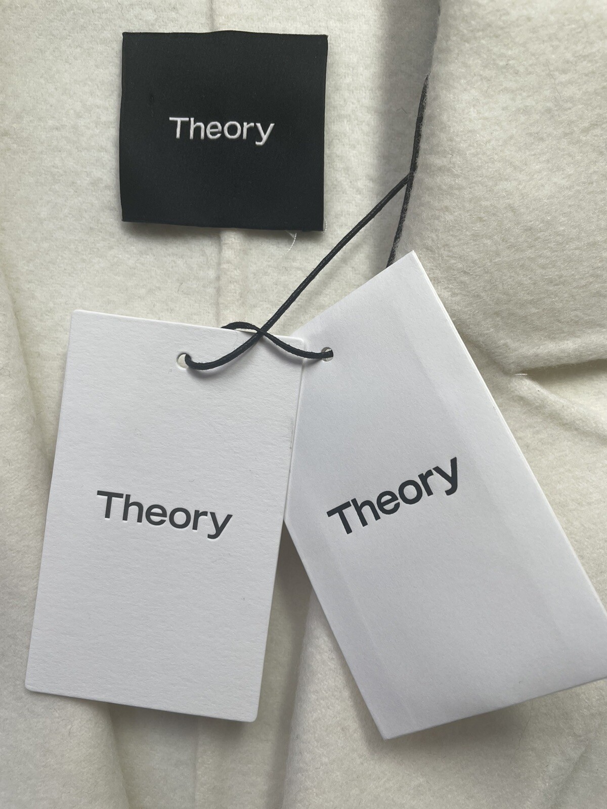 Theory M Medium Easy One Button Womens Coat Ivory Winsome 2 Overcoat $795