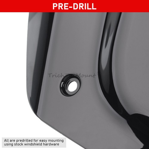 Parabrisas negro de 10" con soporte para Harley Street Glide FLHXSE FLHX 24 - Imagen 5 de 24