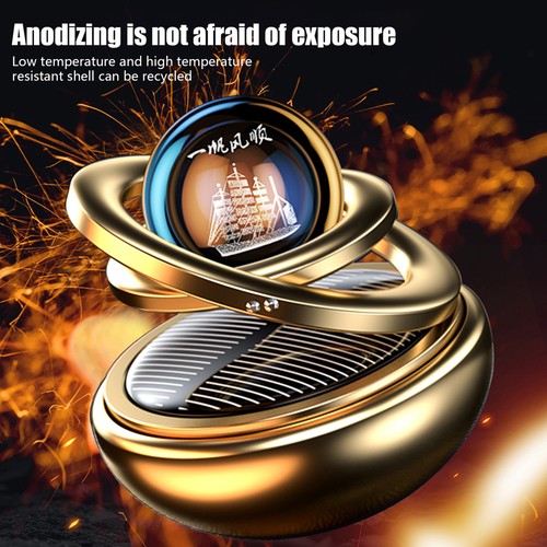 Solar Rotating Car Perfume Air Freshener Aromatherapy Ornament Car Accessories - Picture 9 of 16