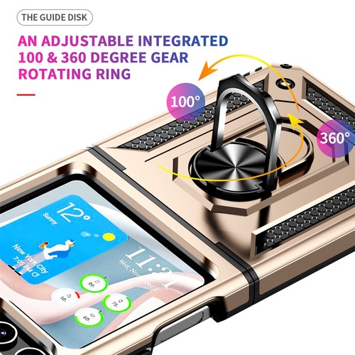 Case For Samsung Galaxy Z Flip5 4 3 Magnetic Armor Ring Holder Stand Phone Cover - Picture 36 of 61