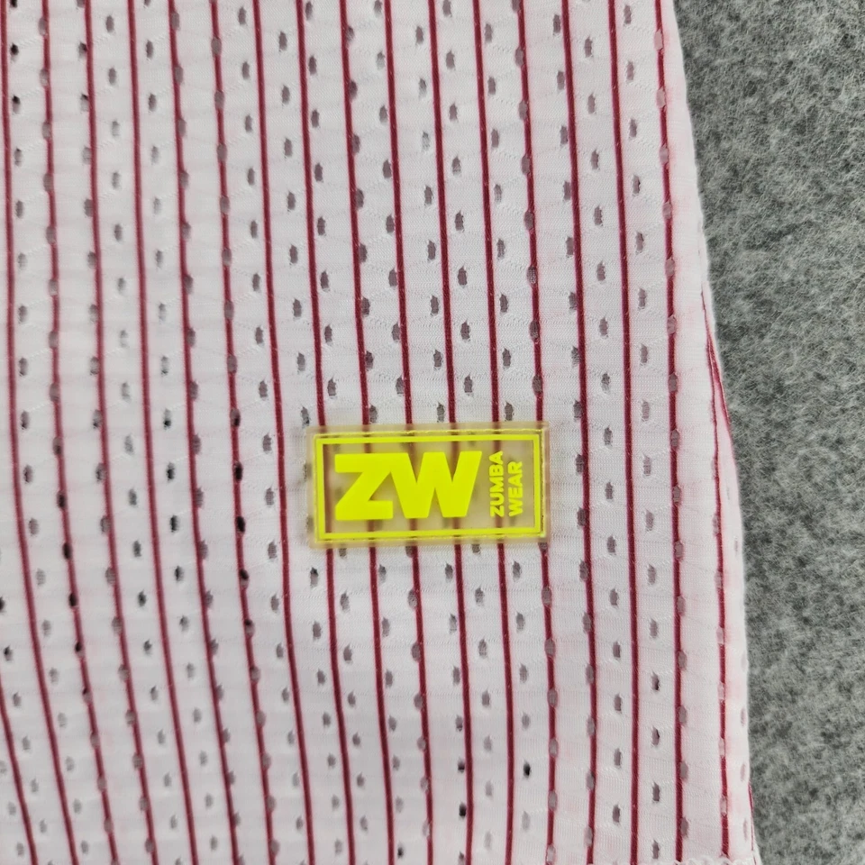 Camiseta sin mangas Zumba Wear XS Balla roja blanca Jersey Foto 4 de 4