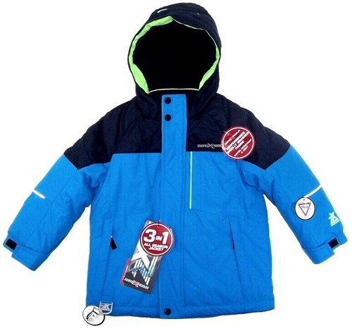 ZeroXposur Boy's 3 in 1 Winter Jacket NWT Size 4 Azure Blue All Seasons - Picture 3 of 7