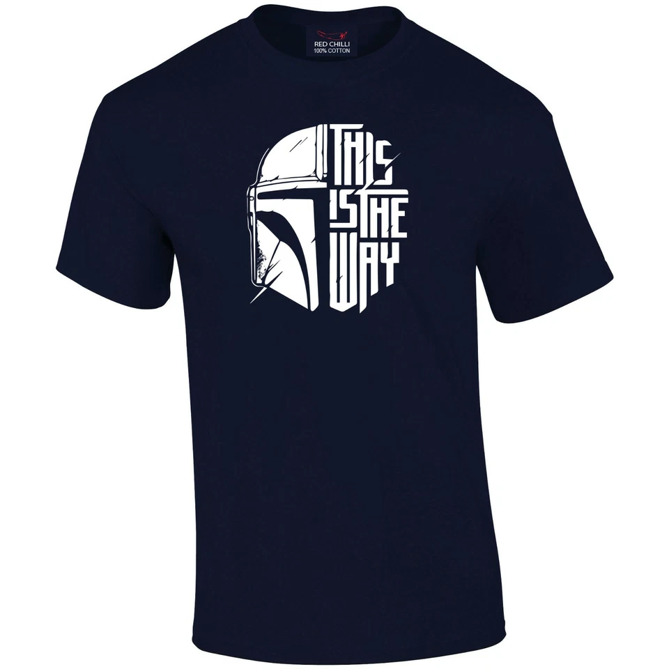 This Is The Way Inspired T-Shirt  Mandalorian Star Wars Gym Yoda Helmet - Image 3 of 4