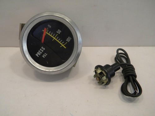 NOS Vintage 2" NAPA Balkamp 701-1128 Mechanical Oil Pressure Gauge w/ Light - Picture 2 of 5