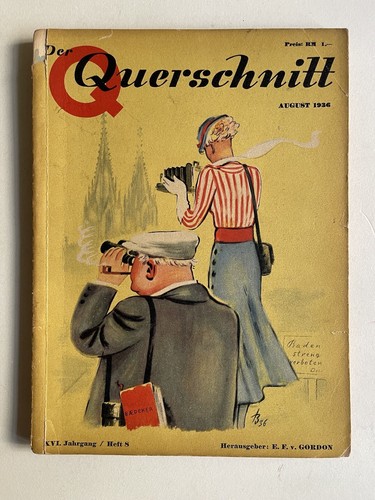 Der Querschnitt, Zeitschriften, Querschnitt, Querschnitt Zeitschrift 1936 nr. 8
