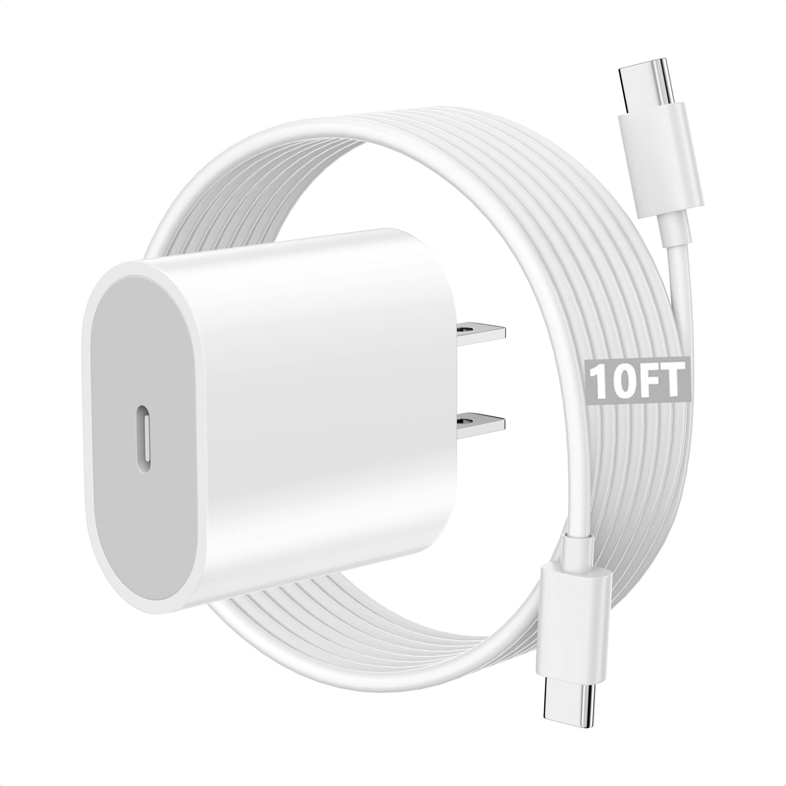 Sunrson 20W USB C Charger for iPad Pro with 10ft USB C to C Fast Charging Cable-image