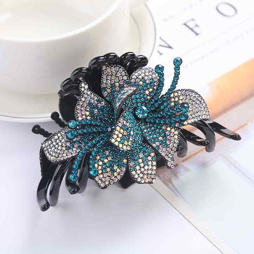 Pinza de pelo acrílica grande 2024 flor clip de tiburón accesorios para el cabello Updo - Imagen 12 de 17