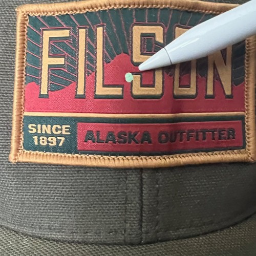 Filson Canvas Logger Cap Ottergreen OS 20020935 Adjustable Leather Strap *Flaw - Picture 11 of 11