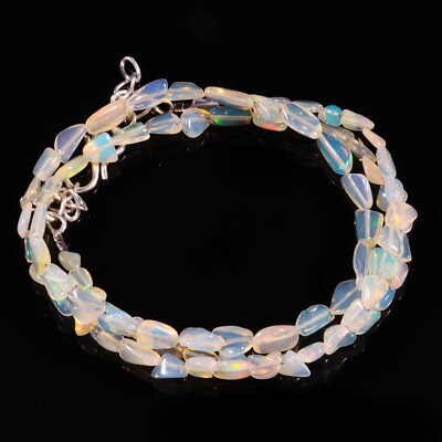 Natural Ethiopian Fire Opal Tumble Necklace, Tumble Opal Multi Fire Necklace