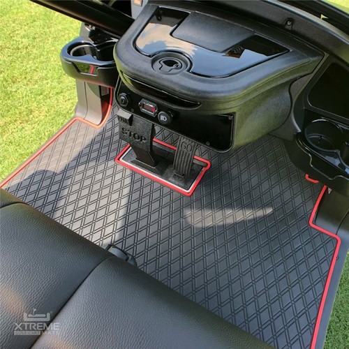 Xtreme Mats Club Car Golf Cart Mat, Full Coverage Floor Liner -RED-  Precedent - Afbeelding 1 van 11