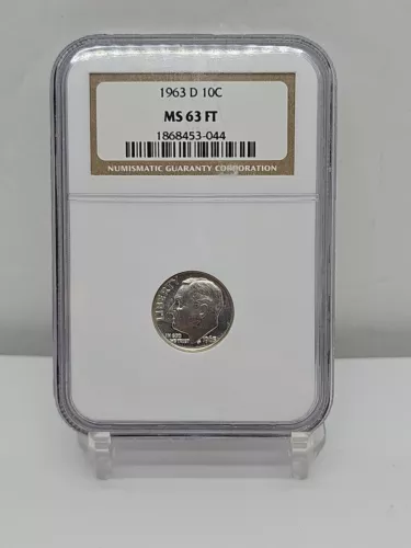 1963 D Roosevelt Dime MS63 FT Full Torch NGC 1868453-044
