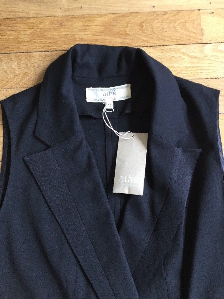 Robe Noire Vanessa Bruno - Taille 36 - Neuf Avec étiquettes - Matière Viscose/laine