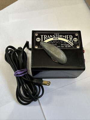Louis Marx & Co Toy Electric Train Transformer CAT NO. 1239 Tested Nice !!