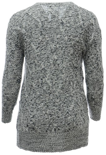 Cardigan lungo da donna taglia 12 14 aperto anteriore marle giacca top ragazza donna - Foto 10 di 14