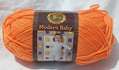 Lion Brand ''Modern Baby'' in Orange - New & Smoke Free Home Discontinued Line