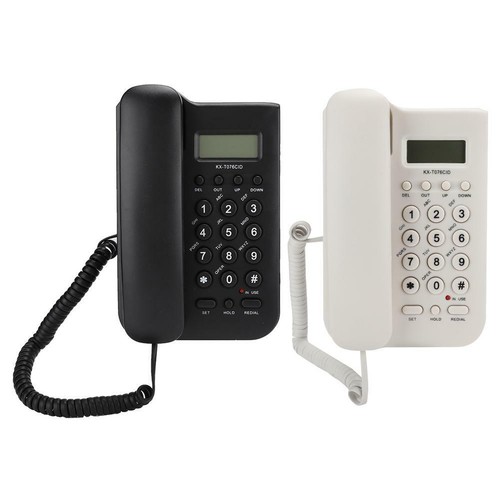 Mini Wall Mount Corded Phone Landline Telephone Home Office Desktop Caller ID - Zdjęcie 12 z 24