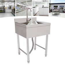 1 Compartment Commercial Catering Sink Stainless Steel Kitchen Warewashing Sink