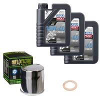 Hiflo ÖLfilter Set Limol 10W-40 Street 3L FüR Kawasaki EN 500 A EN500A Bj.1992