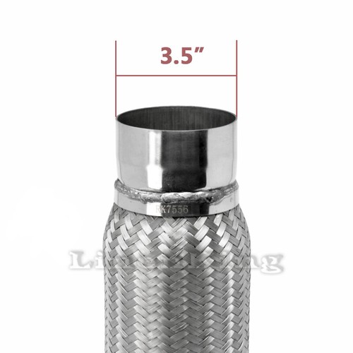 RK7556 Fits Exhaust Flex Pipe 3.5" x 8" Heavy Duty Stainless Steel 12"OL - NEW - Picture 2 of 2