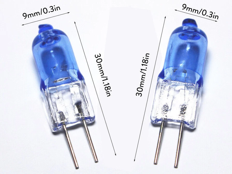 10x Mini G4 halogen lamp 20W 12V Blue Halogen Chandelier Replace Warm White - Image 2 of 4