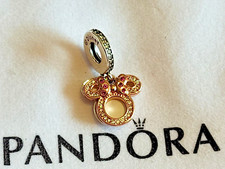 charm Pandora silhouette minnie argent 925 et doré or rose 585 poinçon  ALE