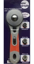 Sew Simple Rotary Cutter Fabric Leather Quilting 28 45 60 mm Replacement Blades