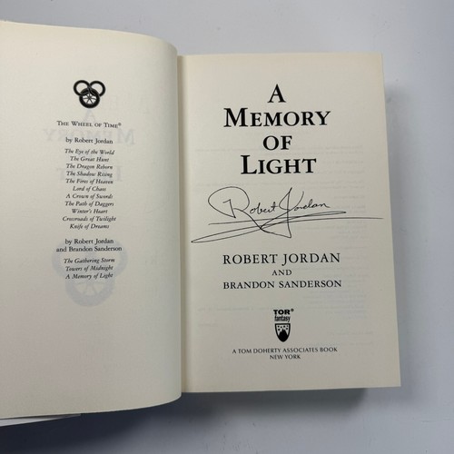 The Wheel Of Time A Memory Of Light Robert Jordan Auto Signed First Edition 14 - 第 2/12 張圖片