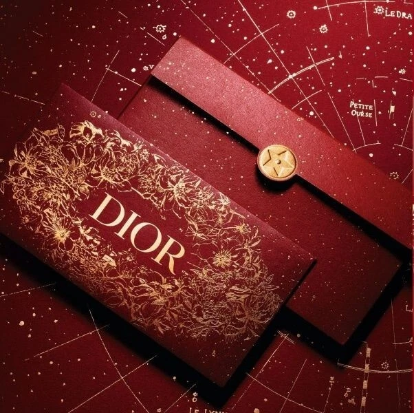 Dior Red Envelope Chinese Lunar New Year for Lucky Money Set of 8 Gift Box