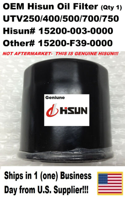 UTV400/500/700 GENUINE HISUN OEM OIL FILTER 15200-003-0000 15200-F12-0000 Single UTV400/500/700 GENUINE HISUN OEM OIL FILTER 15200-003-0000 15200-F12-0000 Single