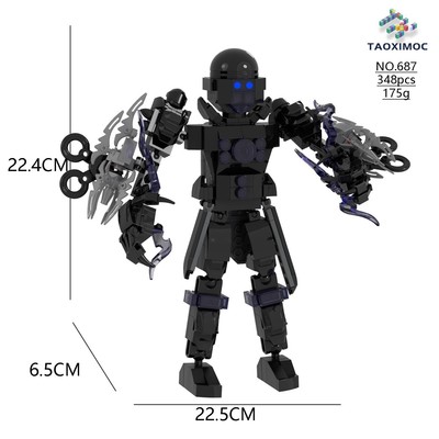 Skibidi Toilet Titan Electromagnetic Explosion Man Block Puzzle Model Toys Gifts