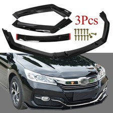For Honda Accord 9-9.5th 2014-17 Glossy Black Front Bumper Lip Body Kit Spoiler