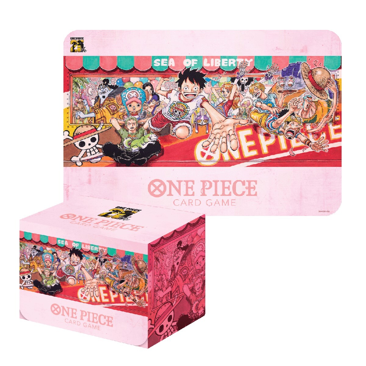 One Piece Card Game CCG Sea of Liberty Playmat and Deck Box Set