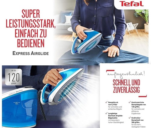 Tefal Express Ultimate Bügeleisen Dampfbügelstation Dampfbügeleisen 2800 W - Bild 7 von 8