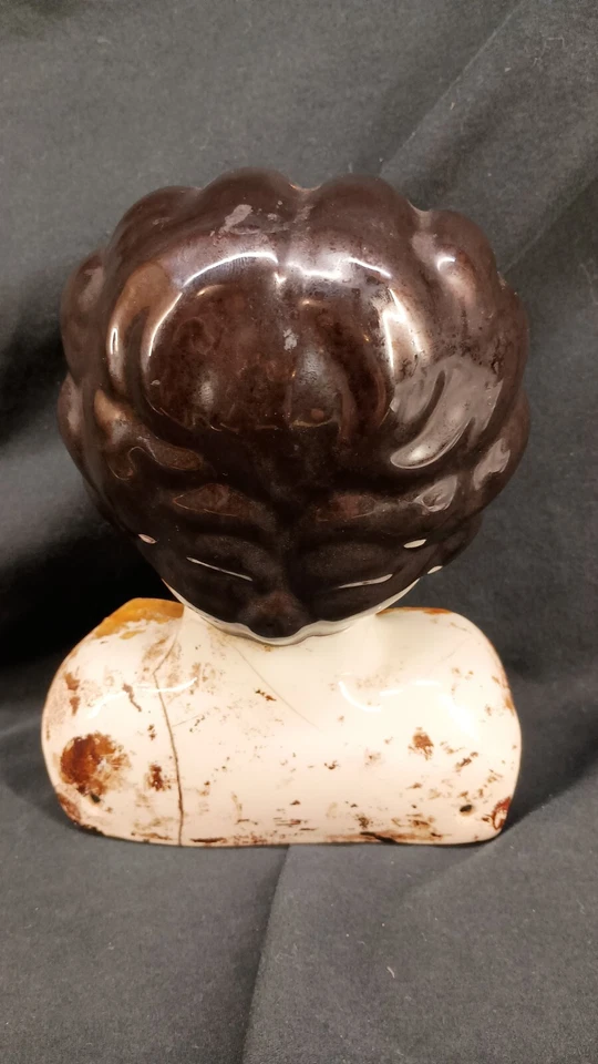 大号复古中国娃娃头亚洲? 德国? 破损胸部区域 — 第 4/4 张图片