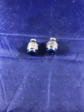 2 FASTENAL 1/4" Tube X 1/8" NPT Nickel Brass Push-to-Connect Fitting 68444