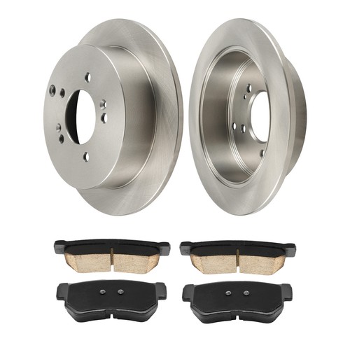 Rear Disc Rotors & Brake Pads For Hyundai Santa Fe 2001 2002 2003 2004 2005 2006 - Bild 2 von 12