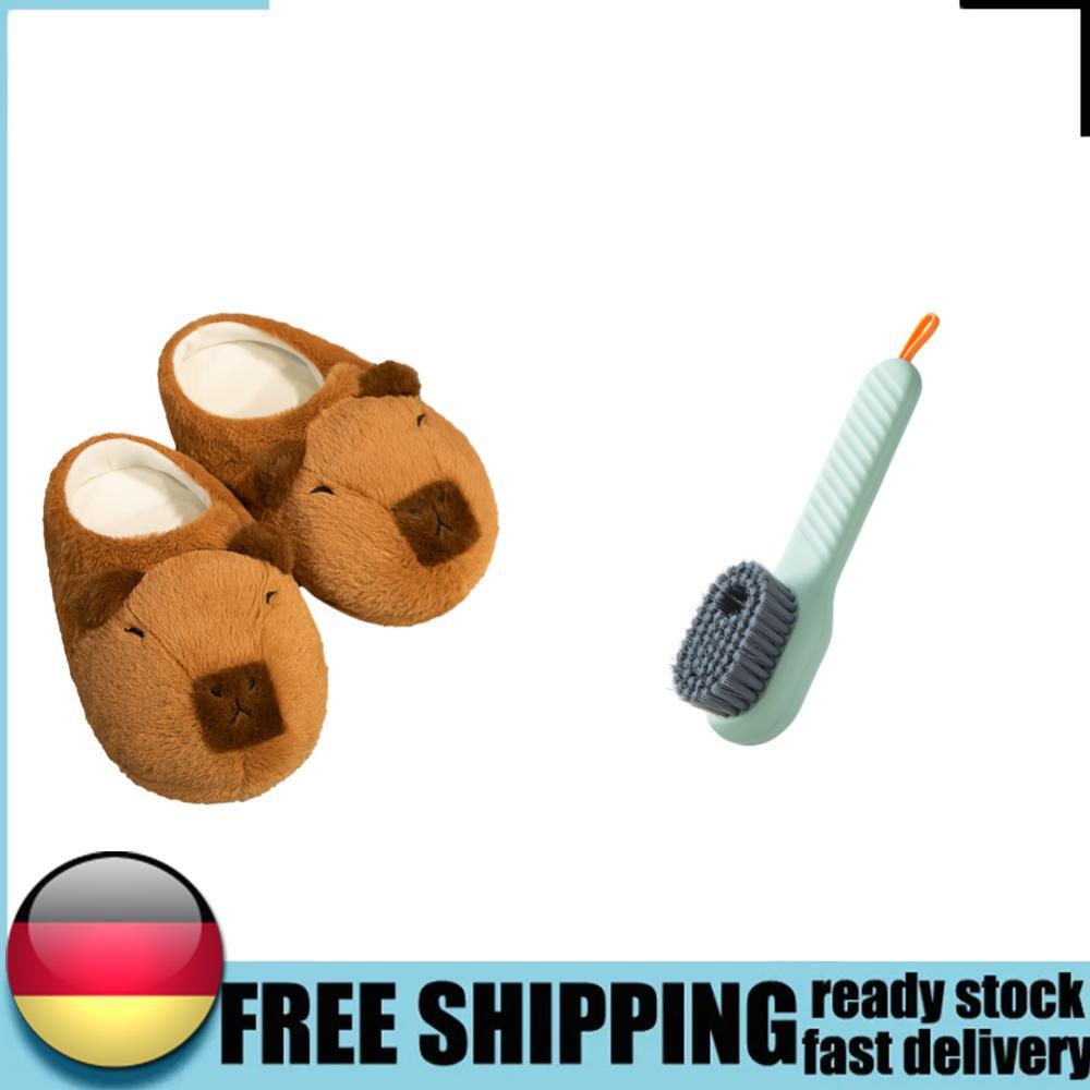 APL Frauen Plüsch Capybara Hausschuhe Anti Rutsch Hausschuhe Weiche Outdoor Winter H