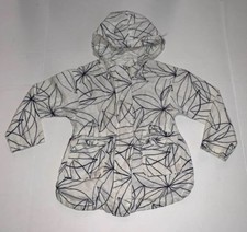 Preowned- Old Navy Full Zip Geometric Graphic Hooded Spring Jacket Girls Size 5T