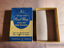 Vintage American Optical Cool-Ray Fits-On Sun Glasses BOX ONLY