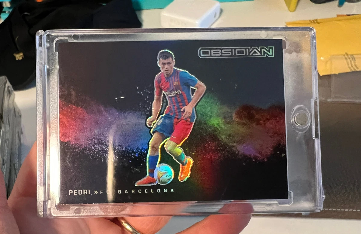 2021-22 PANINI OBSIDIAN COLOR BLAST #1 PEDRI CASE HIT FC BARCELONA SPAIN CARD