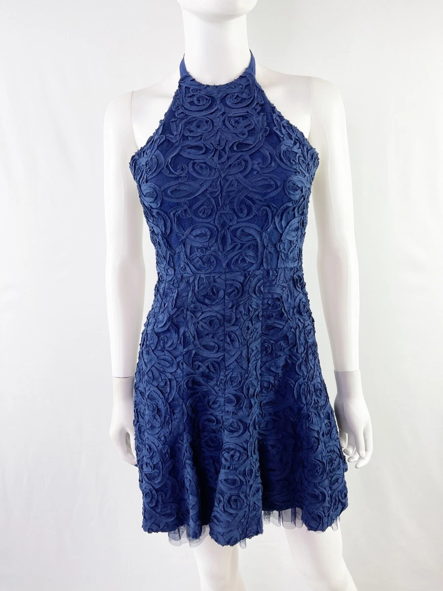 Bcbg embroidered sale halter dress