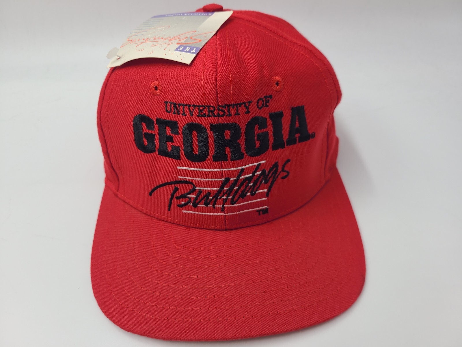 Vintage University of Georgia Bulldogs Signatures Snapback Hat Cap Men NCAA Red