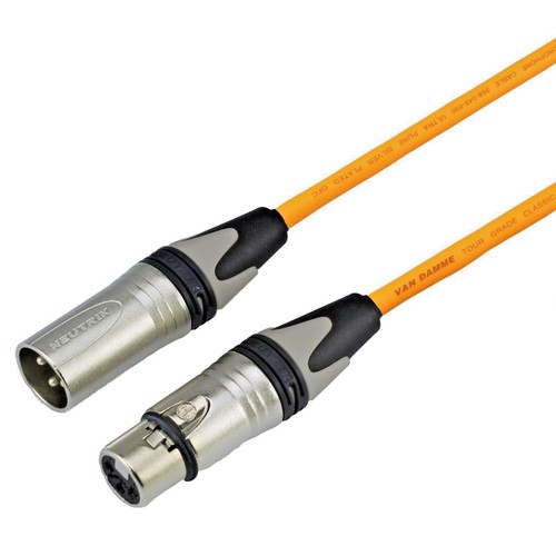 Microphone Cable Van Damme Grey Boot Female Male Neutrik XLR UPOFC Balanced Lead - Picture 5 of 11