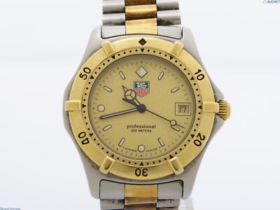 TAG Heuer プロフェッショナル レディース　腕時計 Near MINT]TAG HEUER 2000 Pro 964.006-2 Gold TwoTone Quartz Men's