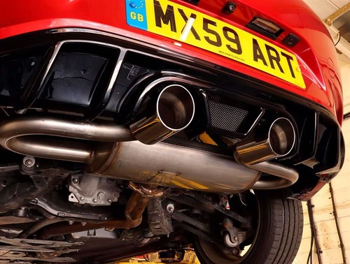 Escape deportivo de salida central de acero inoxidable MX5 con difusor Mazda MX-5 Mk4 y RF 2015> - Imagen 2 de 10