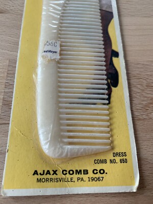 Vintage AJAX Comb Co Hair Dress Comb 650 Best Ever NOS Sealed NEW