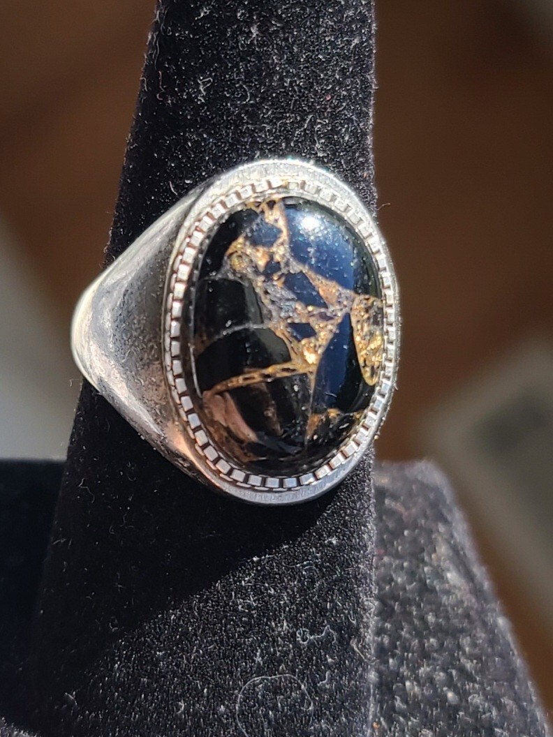 Southwestern Sterling 925 Solid Silver Natural Bl… - image 1